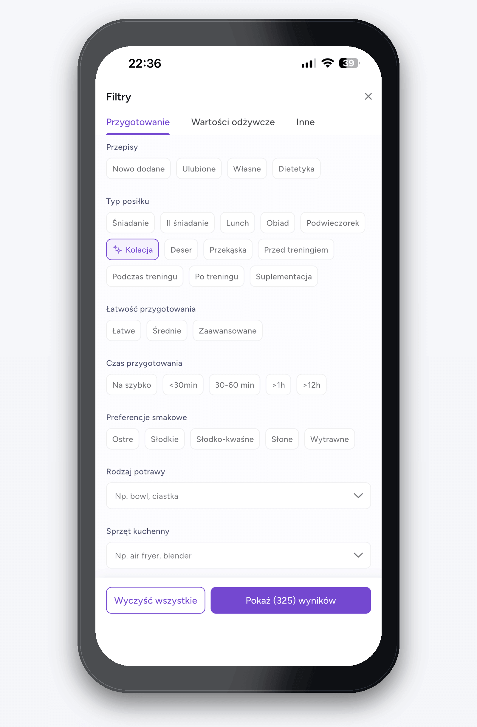 Wymiana/dodawanie/usuwanie pojedynczych składników